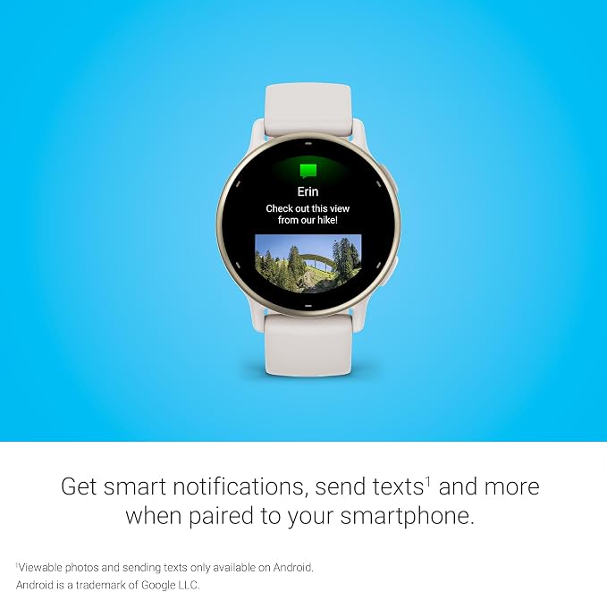 Garmin vívoactive® 5, Health & Fitness GPS Smartwatch, 42mm, Ivory 24/7 Health Monitoring, Built-In Sports Apps, Sleep Coach, Body Battery™ Energy Monitoring, Workout Benefit & Recovery Tim
